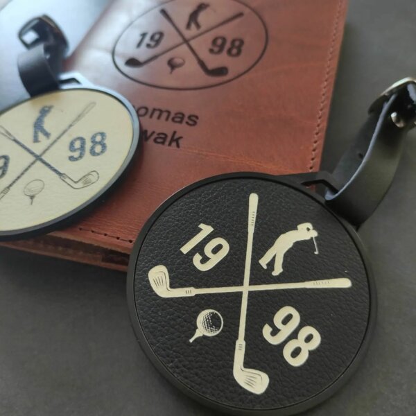 Golfbagtag aus Leder