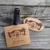Personalisiertes Holz-Bagtag, verschiedene Farben