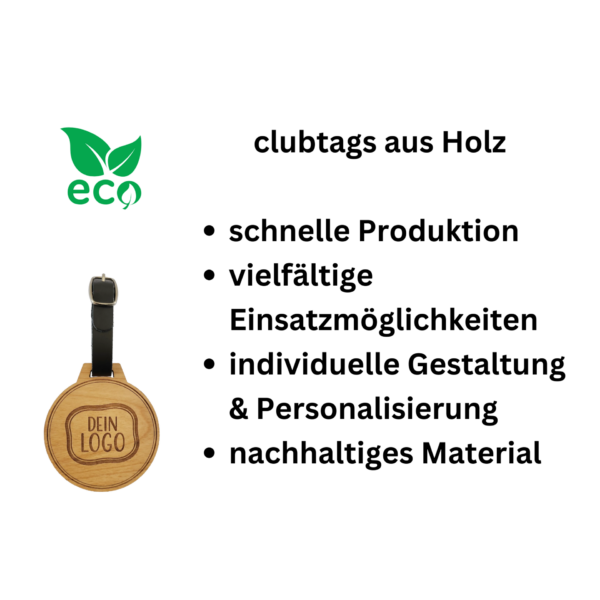 Holz Bagtag Golftaschenanhänger mit Logo aus Holz clubtags