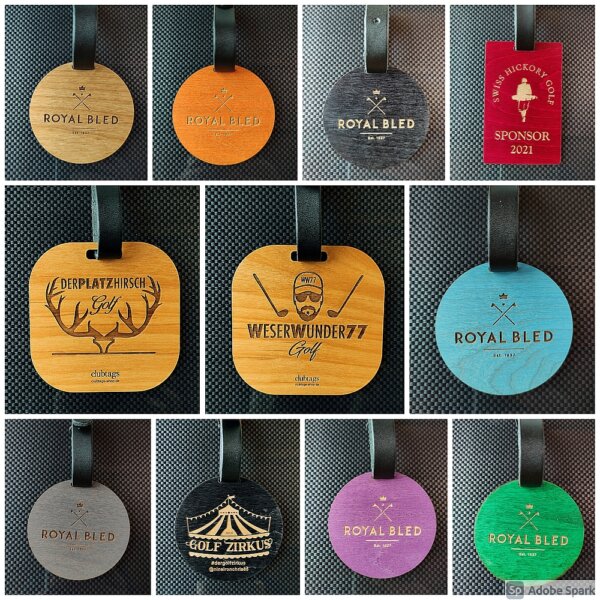 Holz-Bagtags personalisiert
