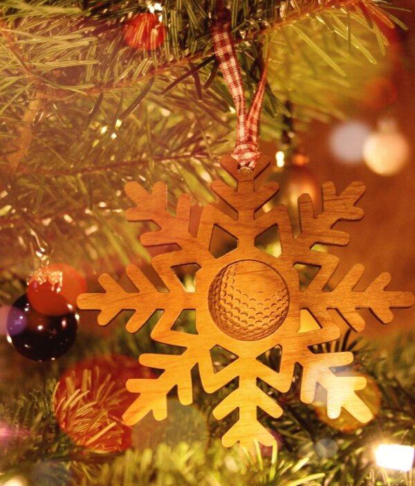 Weihnachtsbaumschmuck für Golfer und Golfclubs