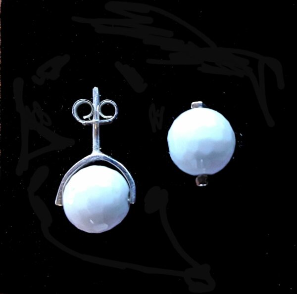Golfschmuck Ohrstecker Silber & Achat