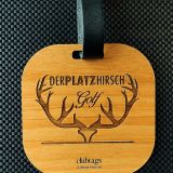 Personalisiertes Holz-Bagtag, verschiedene Farben