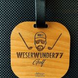 Personalisiertes Holz-Bagtag, verschiedene Farben