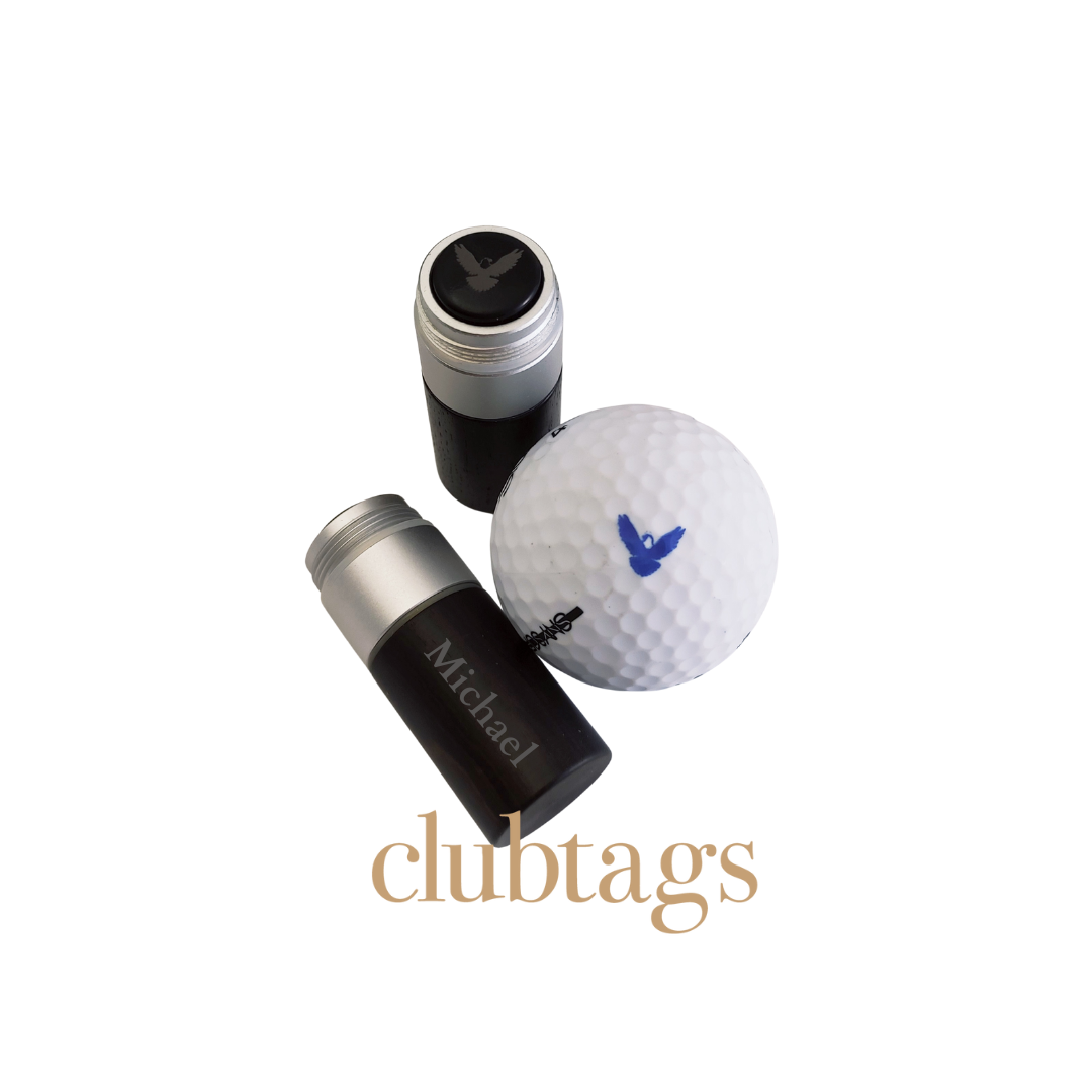 clubtags Golfballstempel mit verschiedenen Motiven