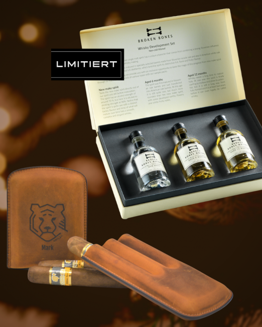 limitiertes Geschenkset Whisky Zigarren Zigarrenetui