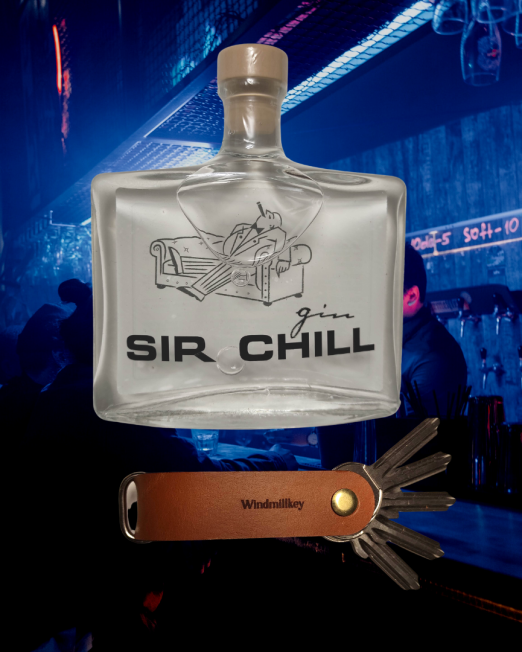 Geschenkset Sir Chill Gin & Windmillkey Schlüsselband