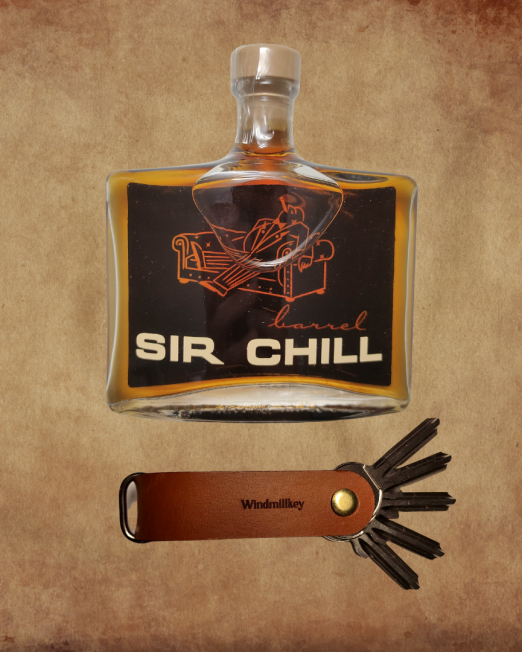 Geschenkset Sir Chill Barrel Rum & Windmillkey Schlüsselband