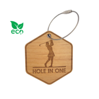 Hole in One Bagtag aus Holz