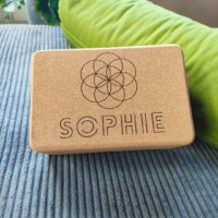 clubtags personalisierbarer Yoga Block aus Kork