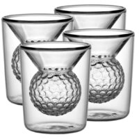 4er Set Whiskyglas "Golfball"