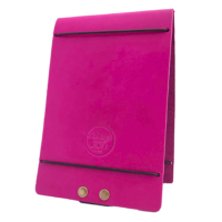 Scorekartenmappe Leder Magenta personalisiert Rückseite