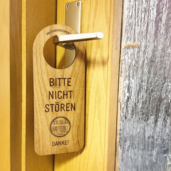 Türschild Hoteltür Holz Bitte nicht stören