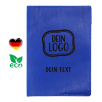 Golf Scorekartenhalter Leder blau