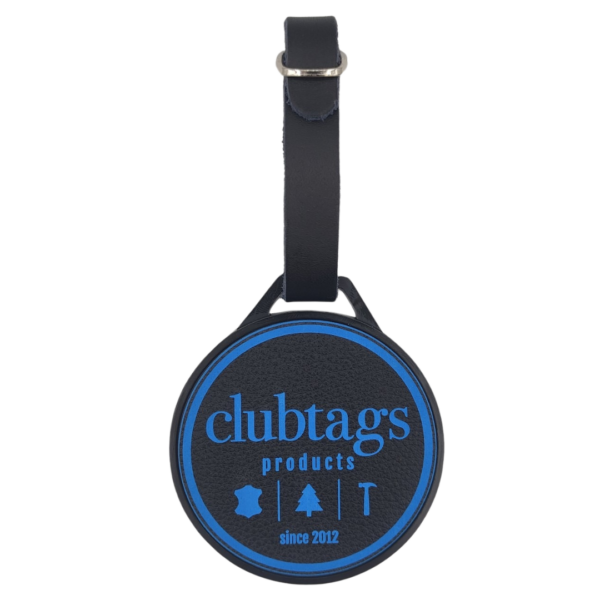 clubtags Golf Bagtag aus Metall mit Lederlogo