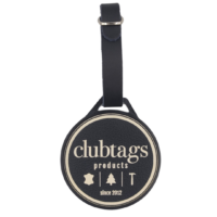 clubtags Golf Bagtag aus Metall mit Lederlogo