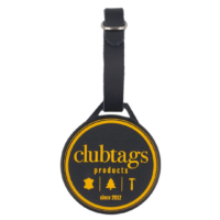 clubtags Golf Bagtag aus Metall mit Lederlogo