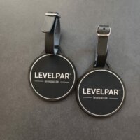 Leatherline schwarz Golf Bag Tag