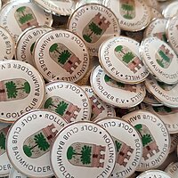Golf Ballmarker klein Metall Logo