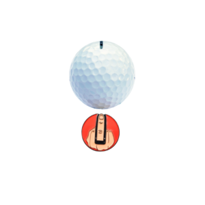 Mittelfinger Ballmarker Orange