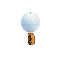 clubtags Golf Ballmarker aus Metall Hot Dog