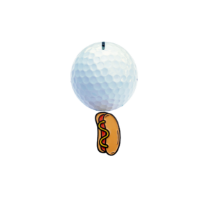 clubtags Golf Ballmarker aus Metall Hot Dog