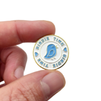Golf Ballmarker Metall clubtags Birdie Time