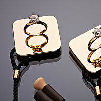 Golf Tee Holder, Golfaccessoire, 24K Gold, luxuriös, VERTINI