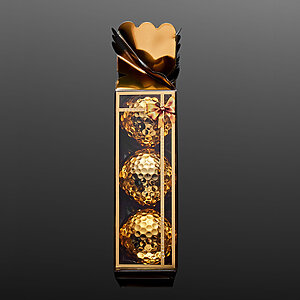 Vertini clubtags golden golf balls