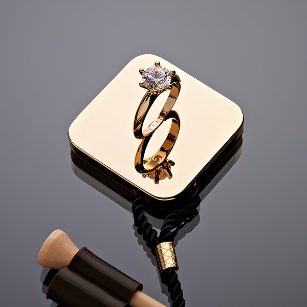 Golf Tee Holder, Golfaccessoire, 24K Gold, luxuriös, VERTINI