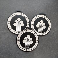 Golftaschenanhänger Aluminium Schwarz GC Sachsenwald