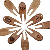 Bamboo Pitchfork with logo