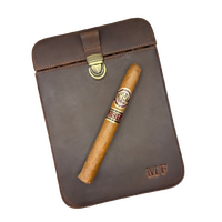 Zigarrenreiseetui Leder mit Monogramm