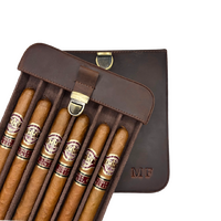 Zigarrenreiseetui Leder mit Monogramm