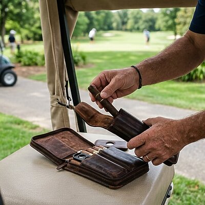 Zigarrenetui im Golfcart