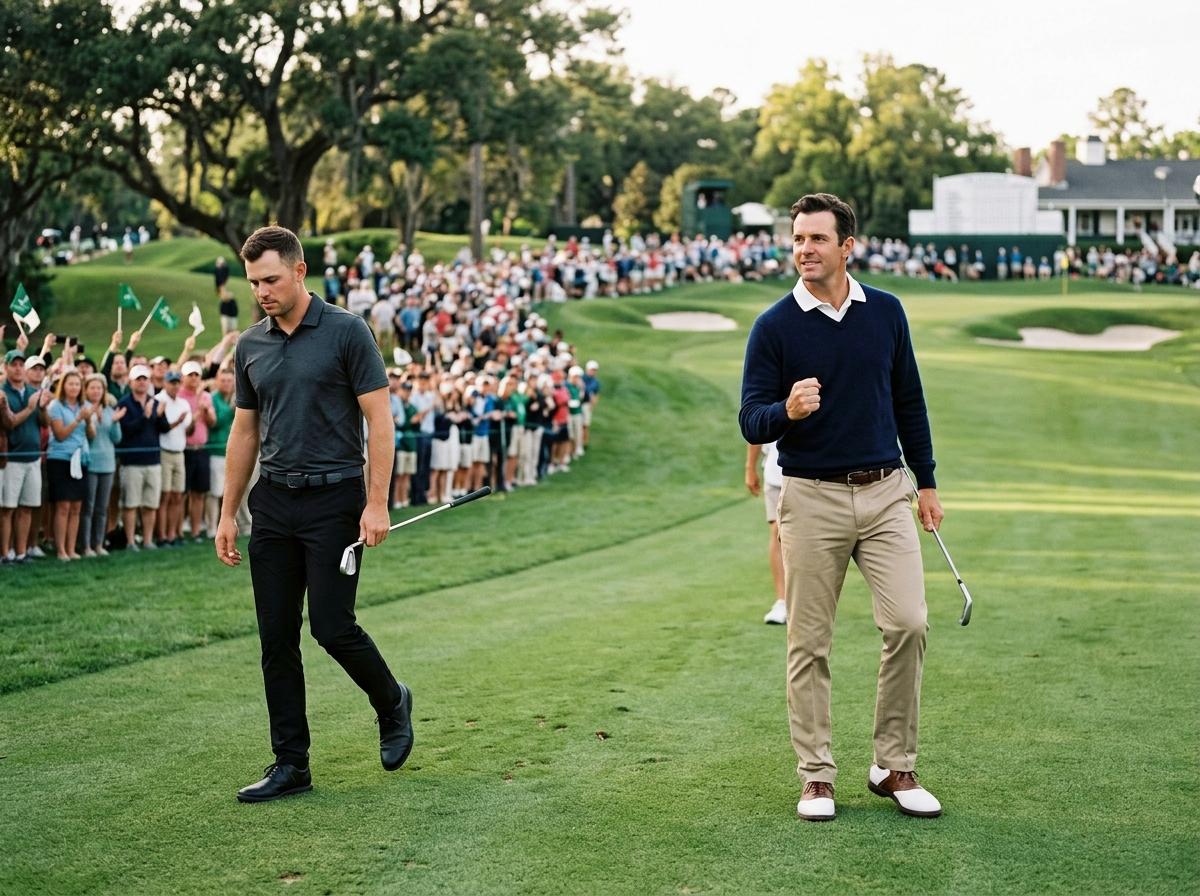 Zwei Golfer im Duell