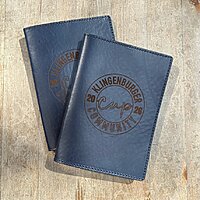 Scorekartenmappe Leder Navy Blue