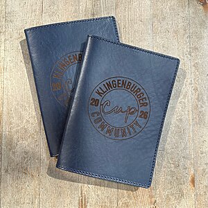 Scorekartenmappe Leder Navy Blue