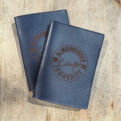 Scorekartenmappe Leder Navy Blue