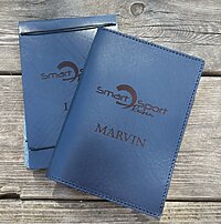 Scorekartenmappe Leder Navy Blue