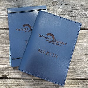Scorekartenmappe Leder Navy Blue