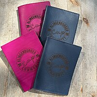 Scorekartenmappe Leder Navy Blue